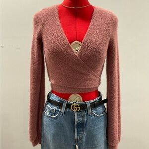 Hollister Rose Knit Tie-Back Sweater